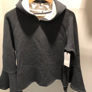 New with tags Bell-Sleeve Hooded Sweatshirt